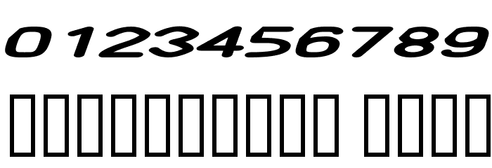 CF TechnoRama Slanted Font OTHER CHARS