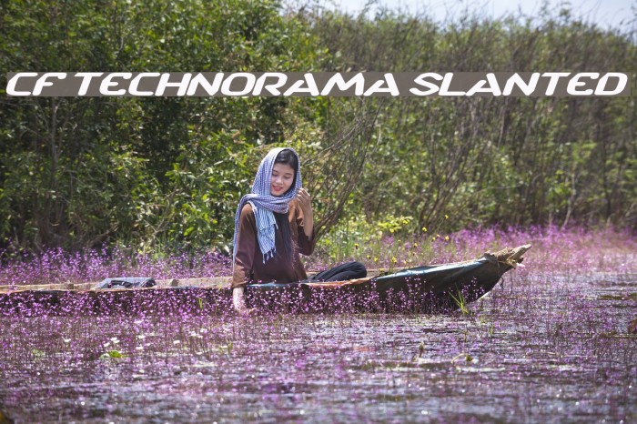 CF TechnoRama Slanted Font examples