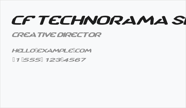 CF TechnoRama Slanted Business Card