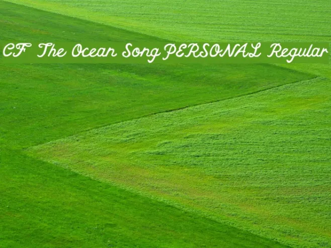 CF The Ocean Song PERSONAL Regular Example 3