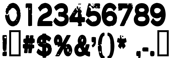 CF The lost battalion Regular Font OTHER CHARS