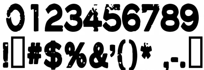 CF The lost battalion Regular Font OTHER CHARS