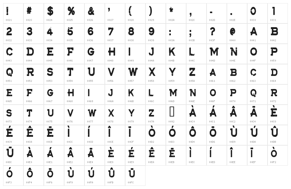 CF The lost battalion Regular Character Map