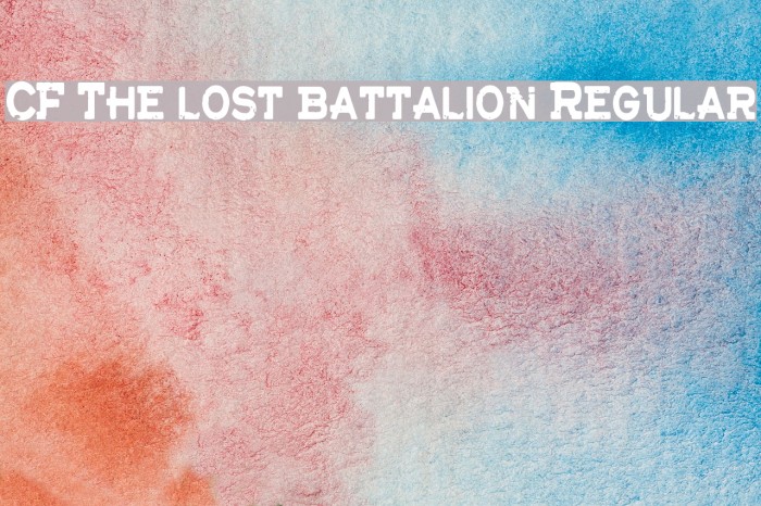 CF The lost battalion Regular Font examples
