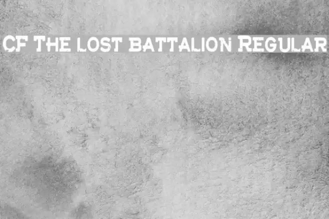 CF The lost battalion Regular Font examples