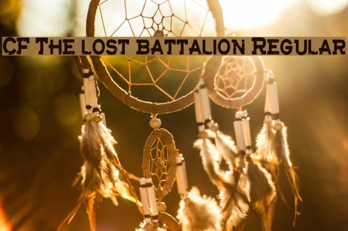 CF The lost battalion Regular Font examples