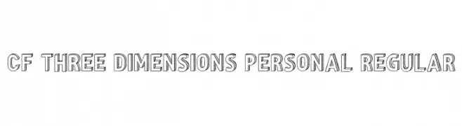 CF Three Dimensions Personal Regular  Fuentes Gratis Descargar
