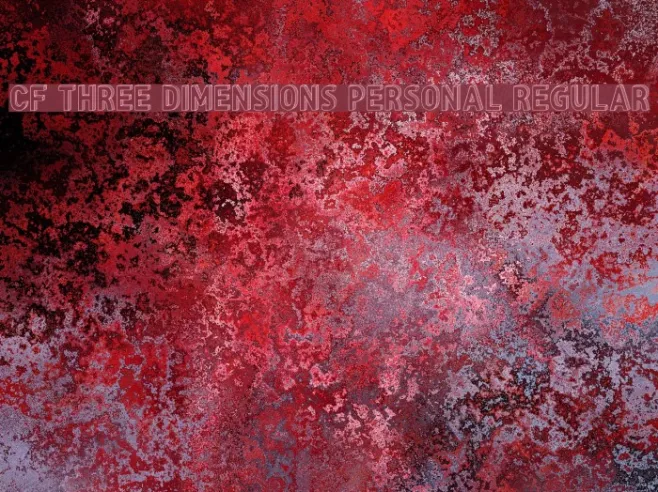 CF Three Dimensions Personal Regular Example 1