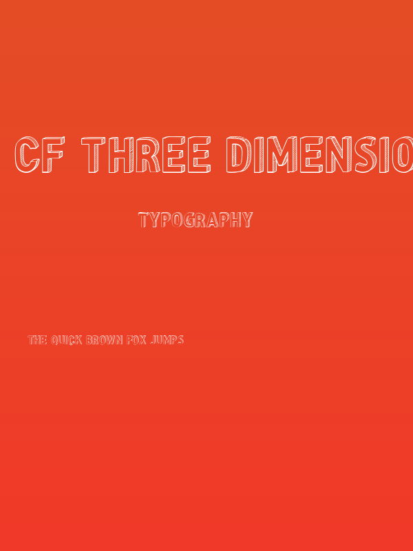 CF Three Dimensions Personal Regular Poster
