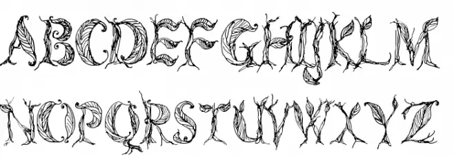 CF Tree of Life Regular 字体 大写