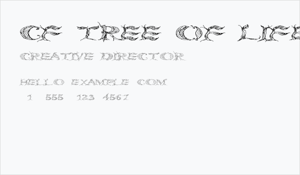 CF Tree of Life Wide Business Card