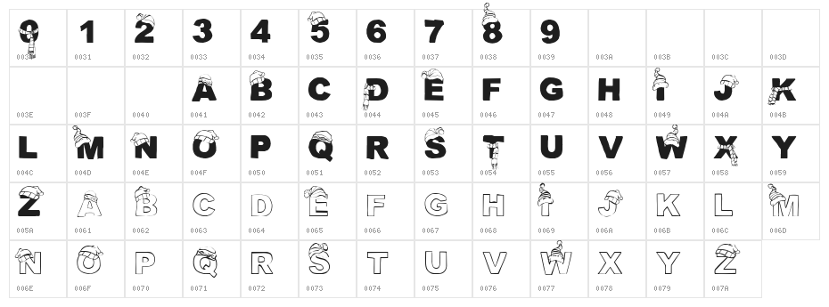 CF Tuques Regular Character Map