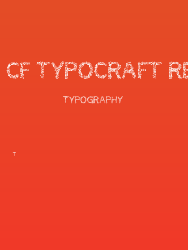CF TypoCraft Regular Poster