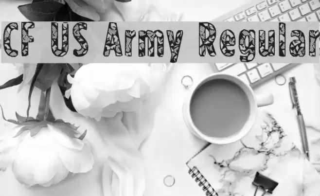 CF US Army Regular Font examples