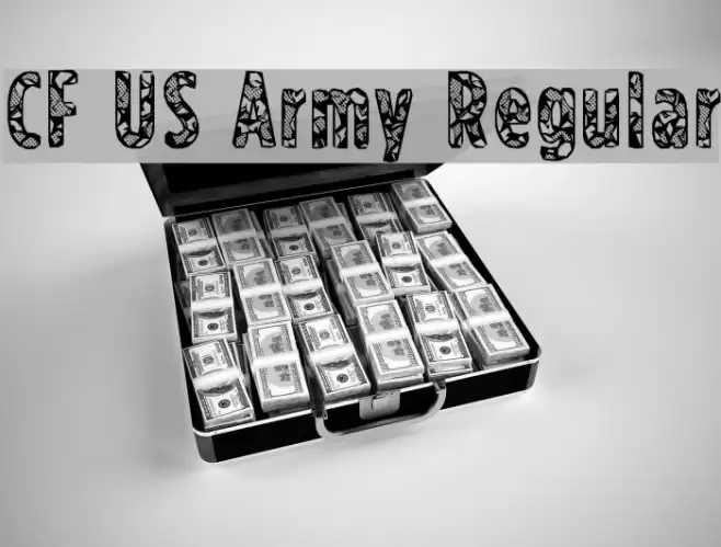 CF US Army Regular Font examples