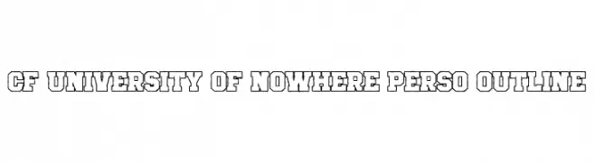 CF University of Nowhere PERSO Outline  baixar fontes gratis