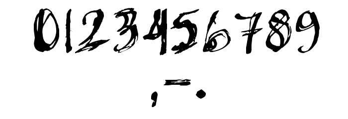 CF White Trash Regular Font OTHER CHARS