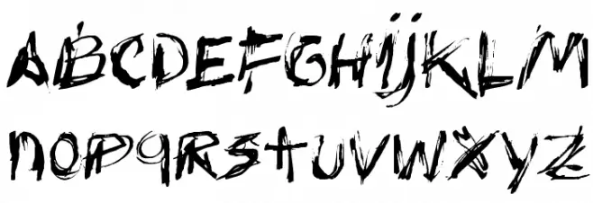 CF White Trash Regular 字体 大写