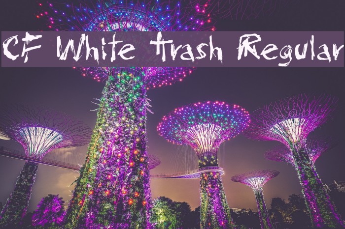 CF White Trash Regular Font examples