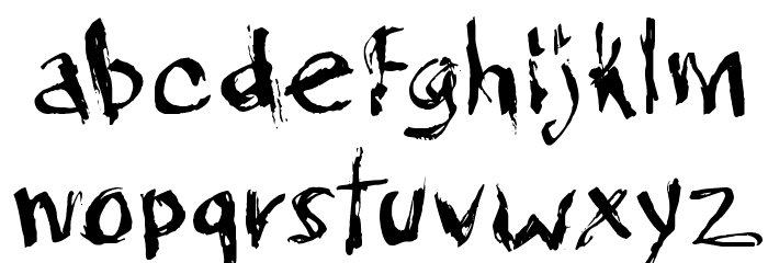 CF White Trash Regular Font LOWERCASE