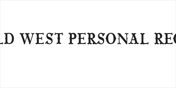 CF Wild West PERSONAL Regular Logo