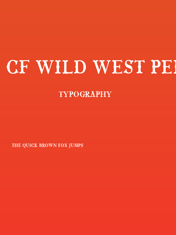 CF Wild West PERSONAL Regular Poster
