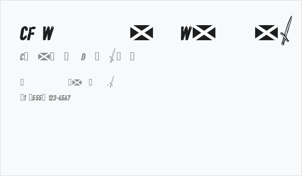 CF William Wallace Regular Business Card