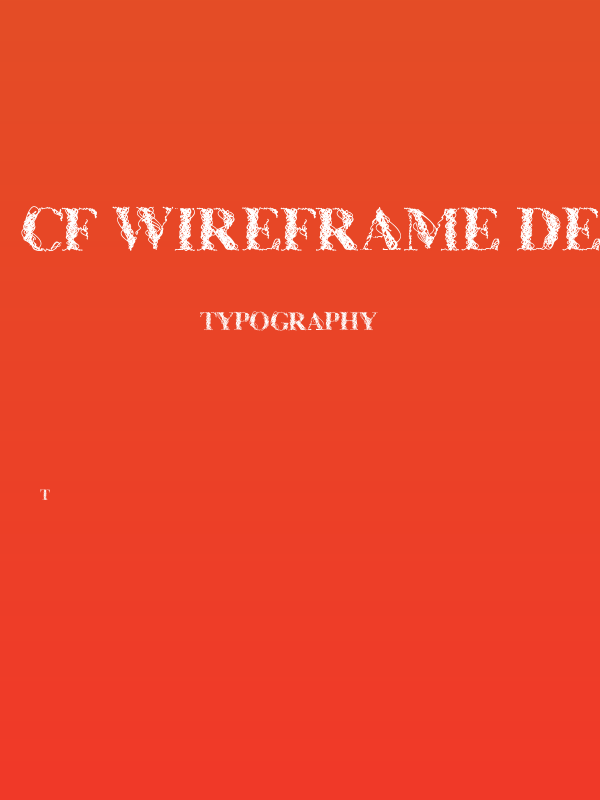 CF WireFrame Demo Regular Poster