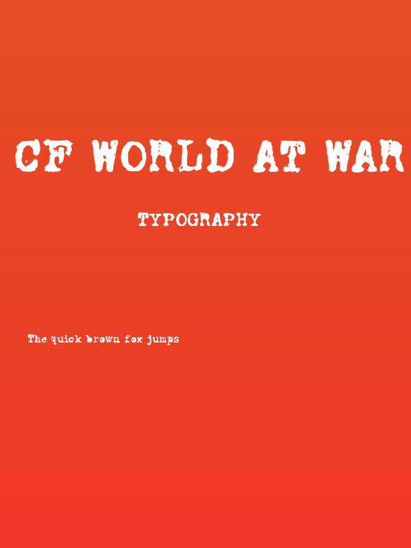 CF World at War PERSO Regular Poster