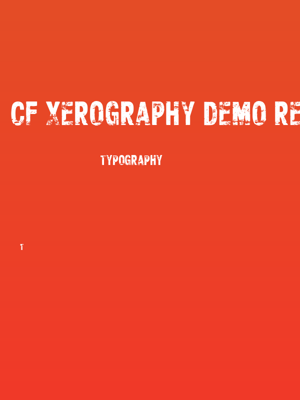 CF Xerography DEMO Regular Poster