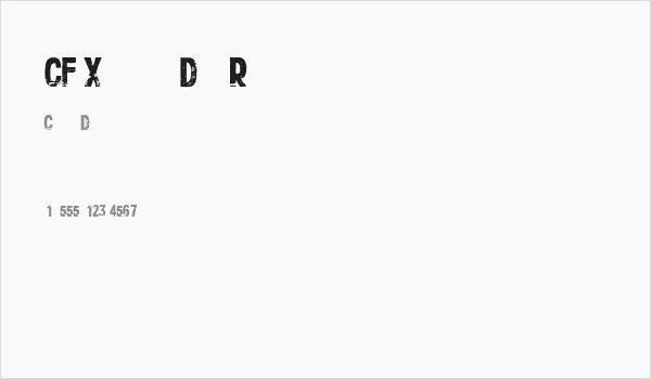 CF Xerography Demo Regular Business Card