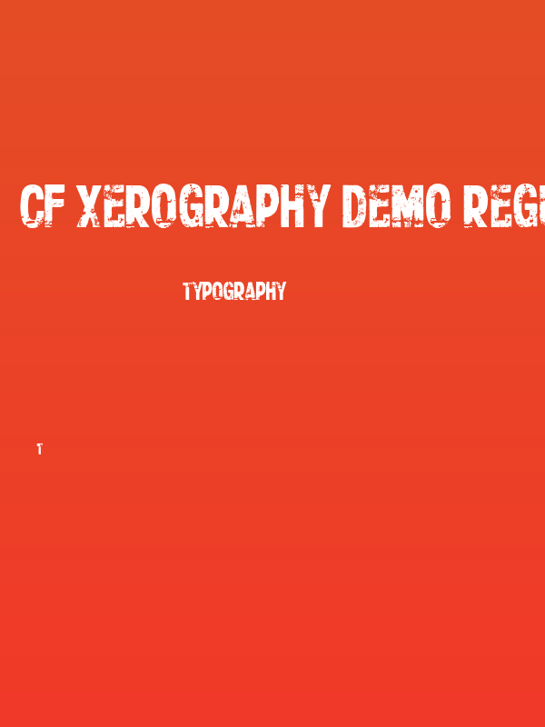 CF Xerography Demo Regular Poster