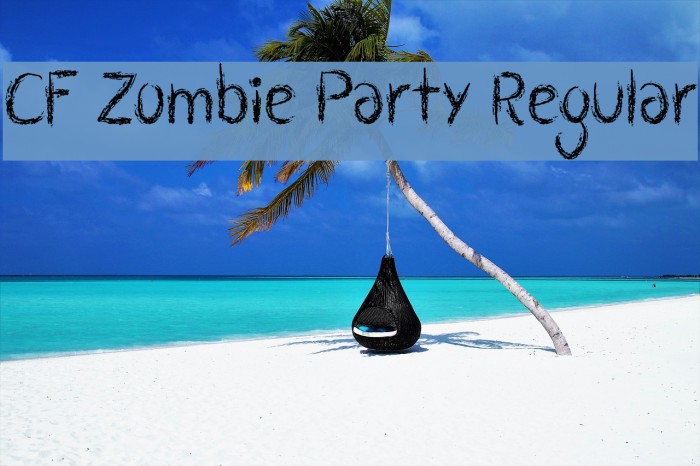 CF Zombie Party Regular Font examples
