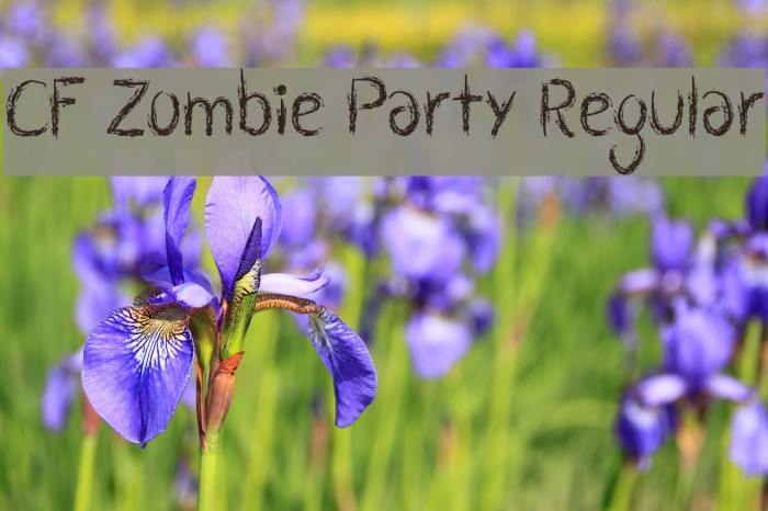 CF Zombie Party Regular Font examples