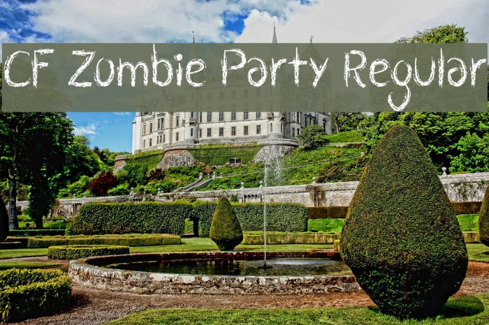 CF Zombie Party Regular Font examples