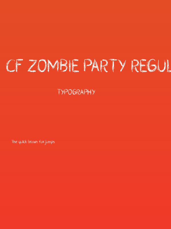 CF Zombie Party Regular Poster