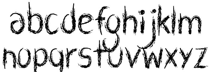 CF Zombie Party Regular Font LOWERCASE