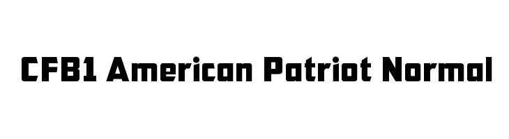 CFB1 American Patriot Normal Font