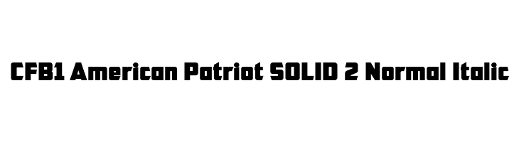 CFB1 American Patriot SOLID 2 Normal Italic  Free Fonts Download