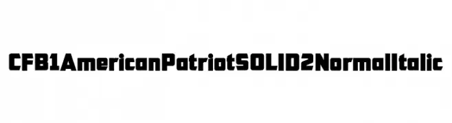 CFB1 American Patriot SOLID 2 Normal Italic  Frei Schriftart Herunterladen