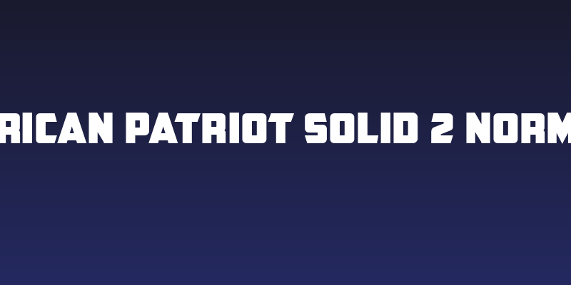 CFB1 American Patriot SOLID 2 Normal Italic Social Header