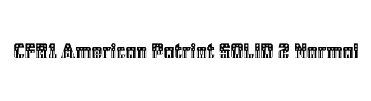CFB1 American Patriot SOLID 2 Normal  Free Fonts Download