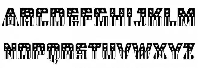 CFB1 American Patriot SOLID 2 Normal 字体 大写
