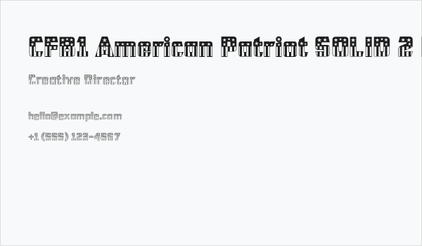 CFB1 American Patriot SOLID 2 Normal Business Card