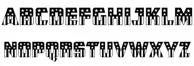 CFB1 American Patriot SOLID 2 Normal Schriftart Groß