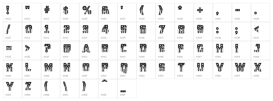 CFB1 American Patriot SOLID 2 Normal Character Map