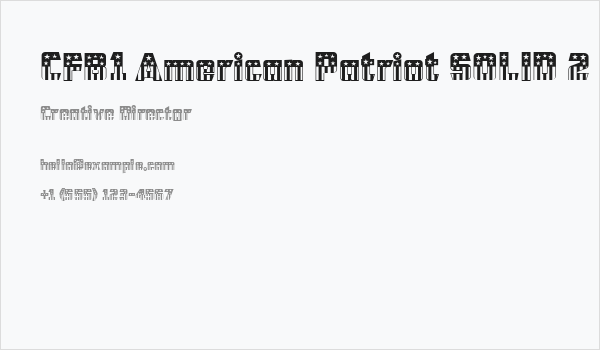 CFB1 American Patriot SOLID 2 Normal Business Card