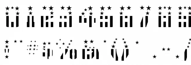 CFB1 American Patriot SPANGLE 2 Bold Font OTHER CHARS