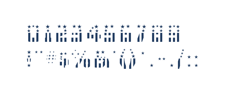 CFB1 American Patriot SPANGLE 2 Bold Other Characters