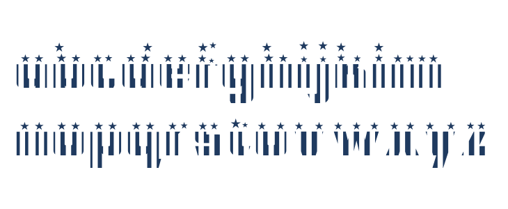 CFB1 American Patriot SPANGLE 2 Bold Lowercase